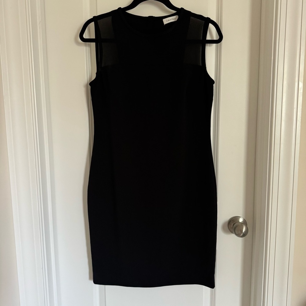 Calvin Klein Black Mesh Detail Dress, 4